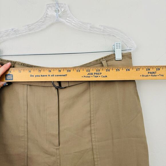 Nine West Khaki Cargo Dress Pants Women’s Size L - Picture 2 of 8